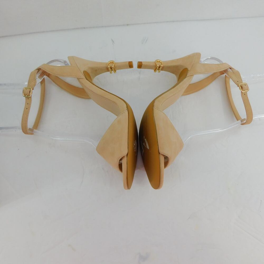 Coach Women's Regina Ankle Strap Sandals Beechwood Suede Heels Size 7 New - Picture 8 of 12